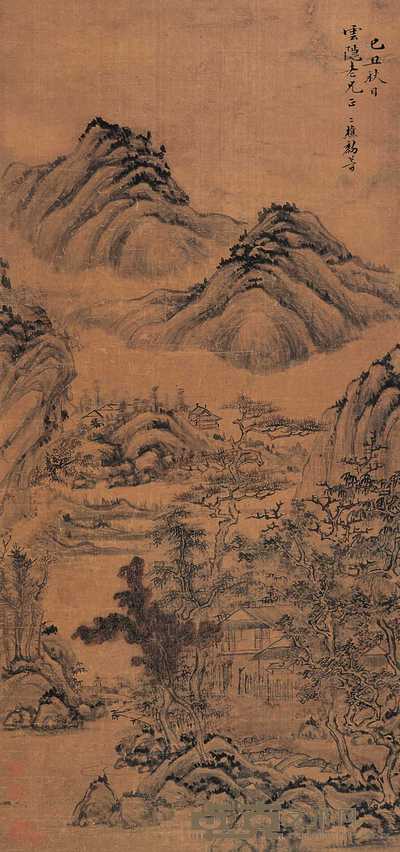 黎简 山水 镜心 86×41cm